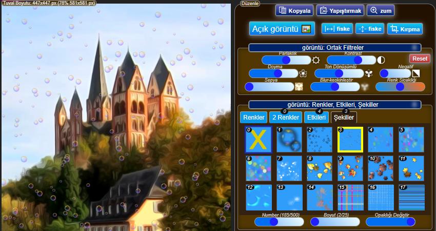 Türkçe'de resim düzenleme